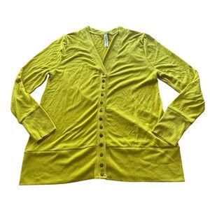 💛 Zenana Outfitters Longline Cardigan – 1x-2x – Chartreuse Yellow – NWT multiple
